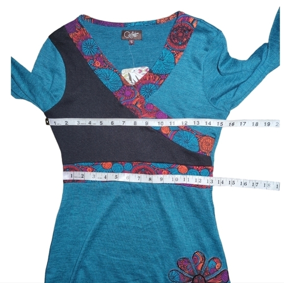 NWT Coline Funky Ruffle Hem Dress Size S - Picture 2 of 6